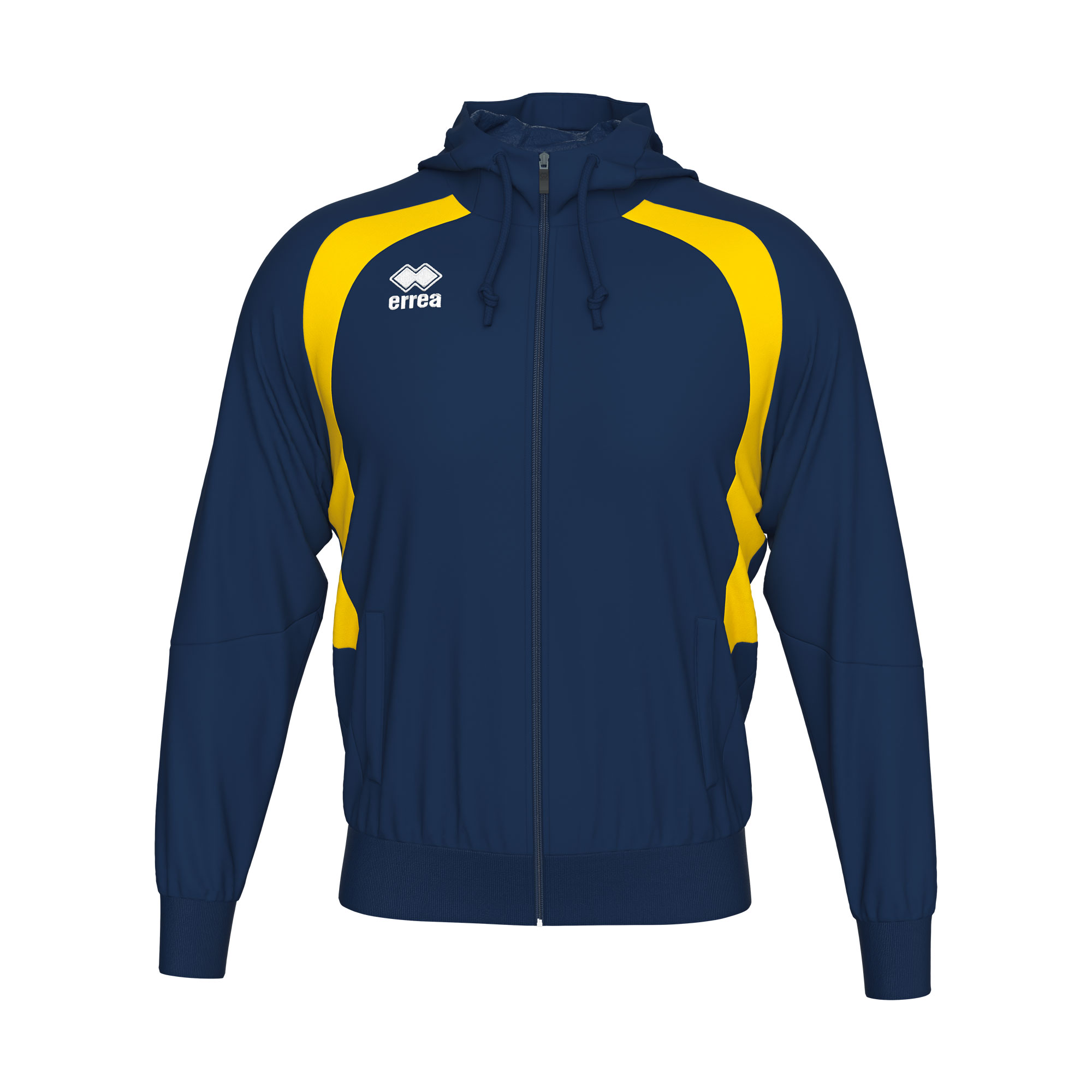 Errea Aris Hoodie Navy Yellow