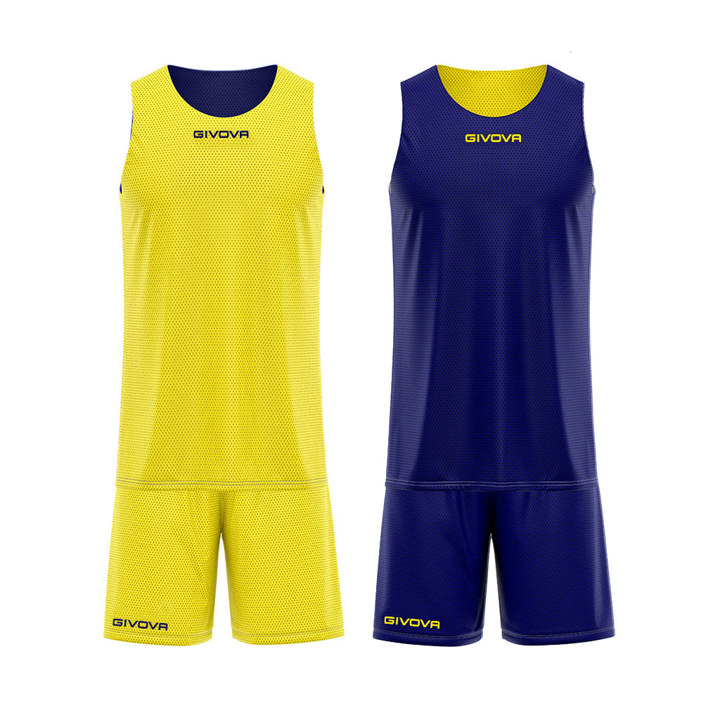 Givova Reverse Basketball Kit Yellow Navy